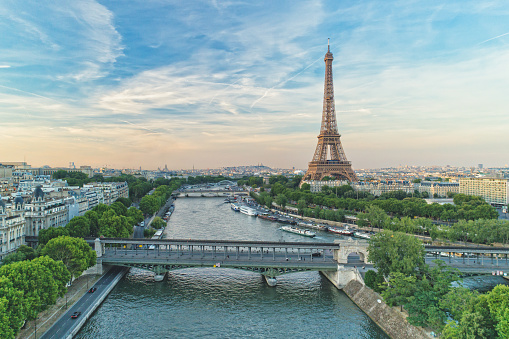 Eiffel Tower and Pont de Bir-Hakeim