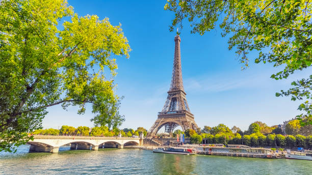 Eiffel Tower in Paris stock photo