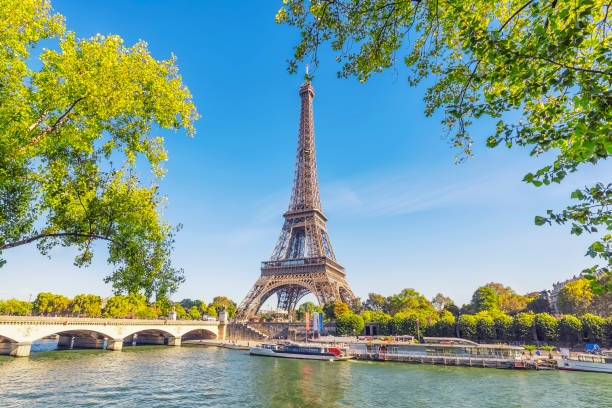 Eiffel tower in Paris stock photo