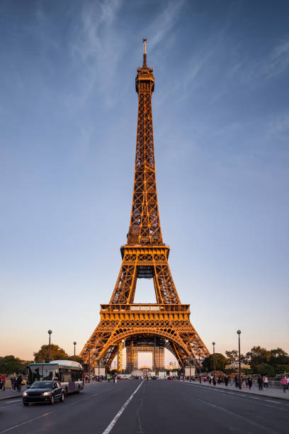 Eiffel Tower Paris Pont d'Léna Bridge France stock photo