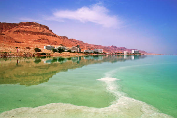 Ein Bokek resort at Dead Sea stock photo