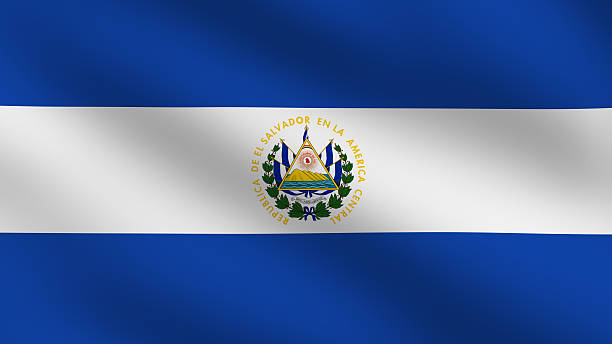 El Salvadoran flag stock photo