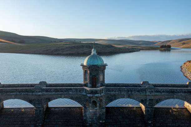 Elan valley reservoirs and dams stock photo