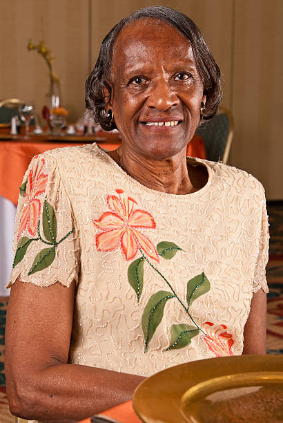 Elderly African American woman stock photo