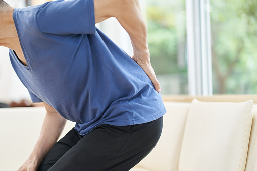 Elderly people with lower back pain