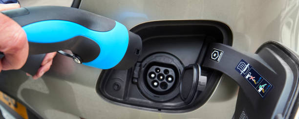 Electric Car Charging stock photo