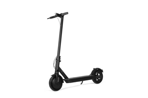 scooter elettrico in una vista isolata - electric scooter foto e immagini stock