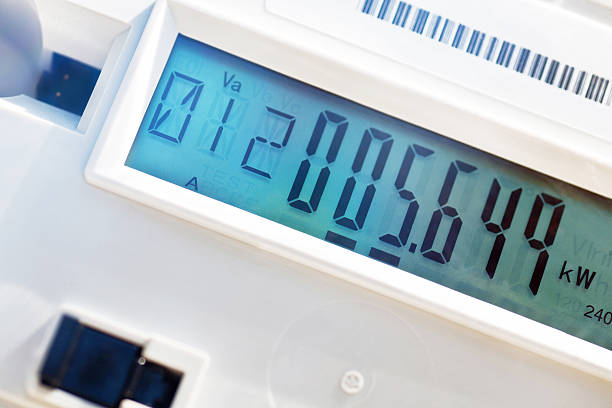 Electricity Smart Meter Detail stock photo