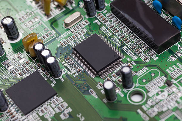 Electronic circuit stock photo