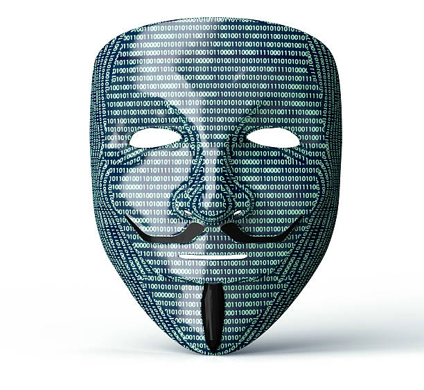 electronic mask of a computer hacker picture