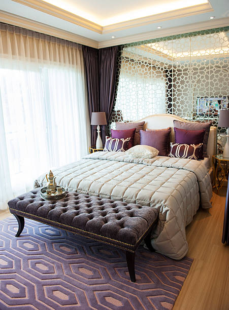 Elegance bedroom suite stock photo