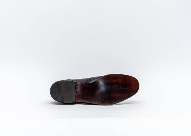 Elegant Black Leather Shoes stock photo