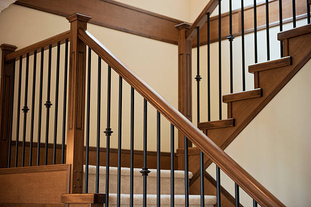Elegant Stair Railings elegant railings / make for elegant staircase / for going on up bannister stock pictures, royalty-free photos & images