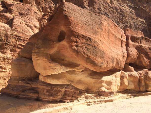 Elephant Rock, Petra, Jordan stock photo