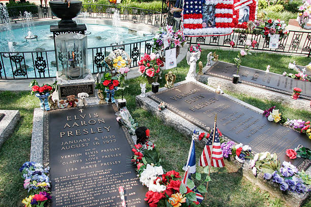 Elvis Presley's grave stock photo