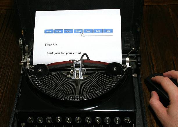 Email from Typewriter stock photo