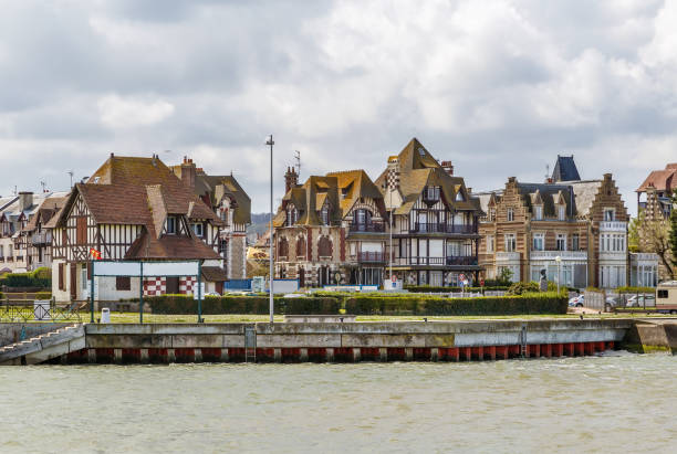 Embankment in Deauville, France Picturesque houses on Embankment in Deauville, France calvados stock pictures, royalty-free photos & images