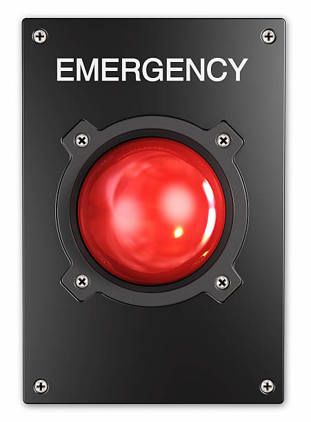 Emergency Button. Red alert. burglar alarm stock pictures, royalty-free photos & images