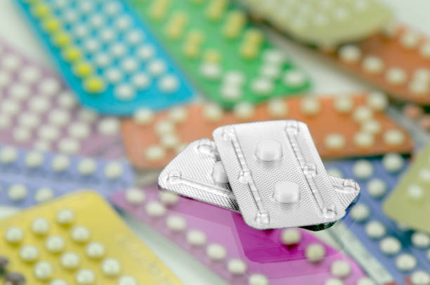 Emergency contraceptive pills. stock photo
