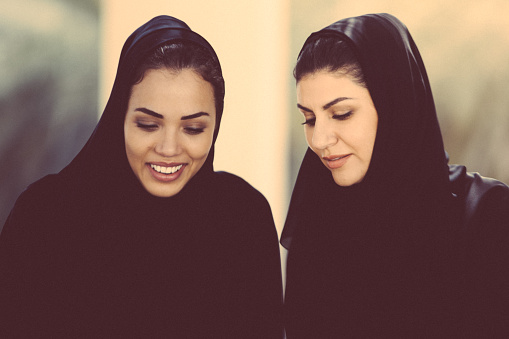 Two Arab Women. Image taken during iStockalypse 2015, Dubai, United Arab Emirates