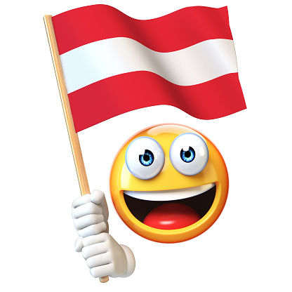 emoji-holding-austrian-flag-emoticon-waving-national-flag-of-austria-picture-id909523028