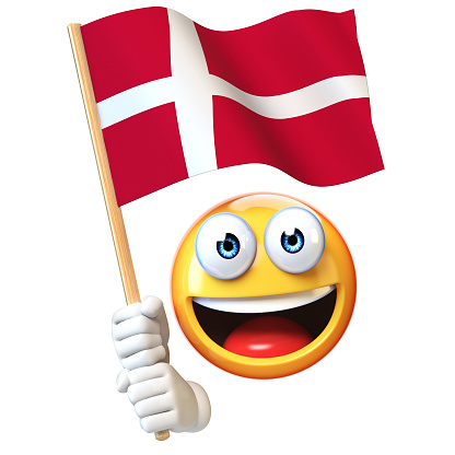 Emoji Holding Denmark Flag Emoticon Waving National Flag Of Denmark 3d  Rendering Stock Photo - Download Image Now - iStock