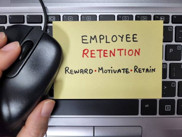 Employee Retention using means of rewards and motivational support. stock photo