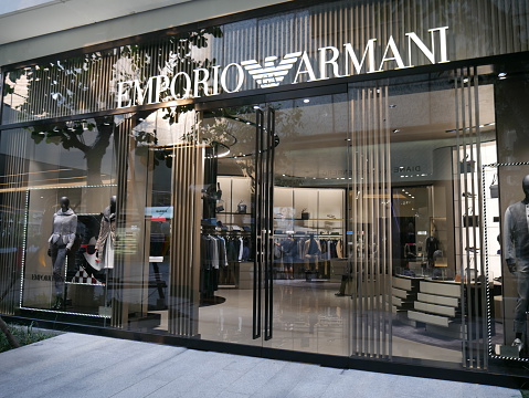 Emporio Armani Store In Thailand Stock Photo - Download Image Now - iStock