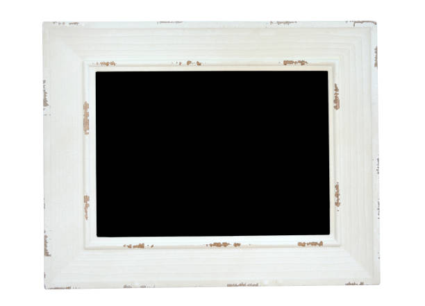 Empty blackboard on a white background stock photo