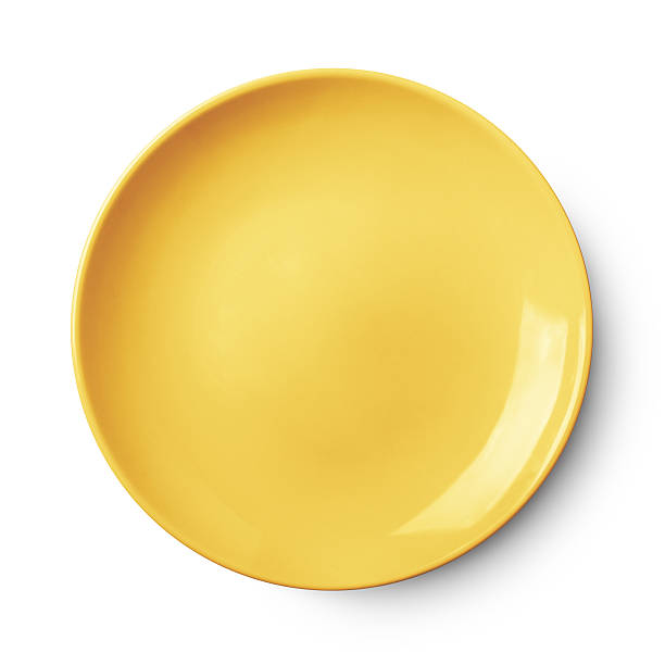 Empty ceramic round plate isolated on white with clipping path Empty ceramic round plate isolated on white background with clipping path crockery stock pictures, royalty-free photos & images