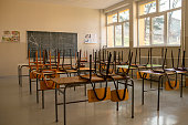 istock Empty classroom 1307644662