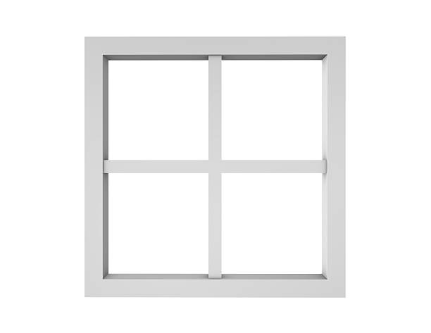 Empty clean window frame isolated on white. Empty window frame isolated on white background. window frame stock pictures, royalty-free photos & images
