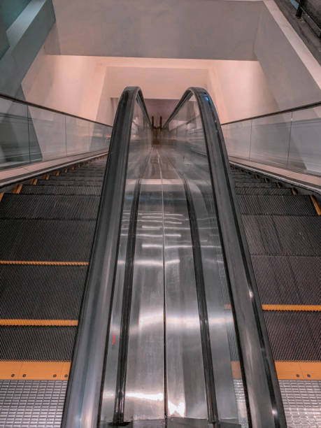Empty escalator An empty escalator in the building mall of america stock pictures, royalty-free photos & images