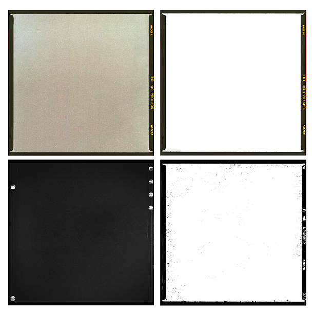 exames de filme em branco de médio formato quadrado - filmstrip imagens e fotografias de stock