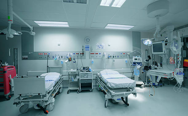 Empty hospital ward stock photo