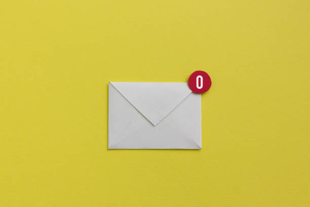 Empty inbox - zero emails stock photo