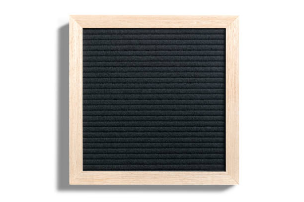empty letter board with wooden frame stock photo