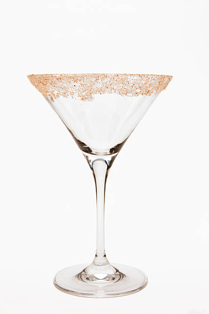 Empty Martini Glass stock photo