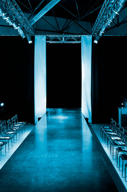 Empty model catwalk Model catwalk is waiting for you. Fashion show. fashion runway stock pictures, royalty-free photos & images