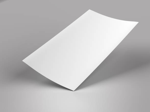 empty paper sheet in a4 format - papel a4 imagens e fotografias de stock