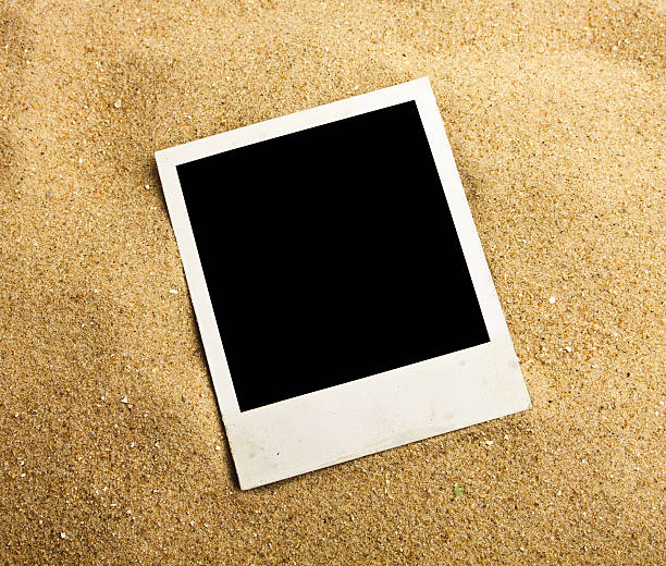 Empty photo on background beach sand stock photo