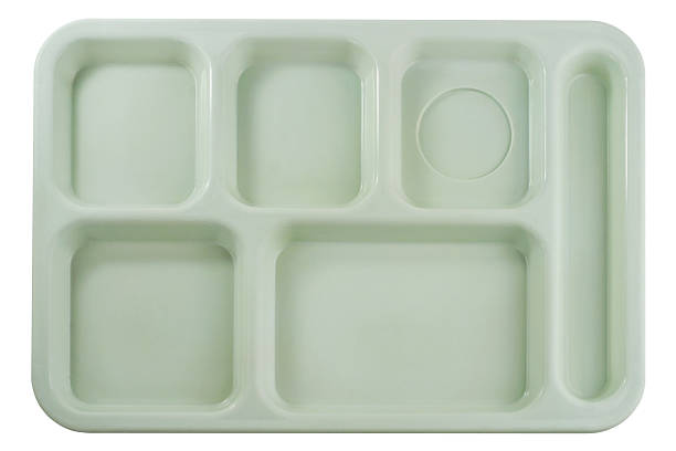 Empty School Lunch Tray stock photo
