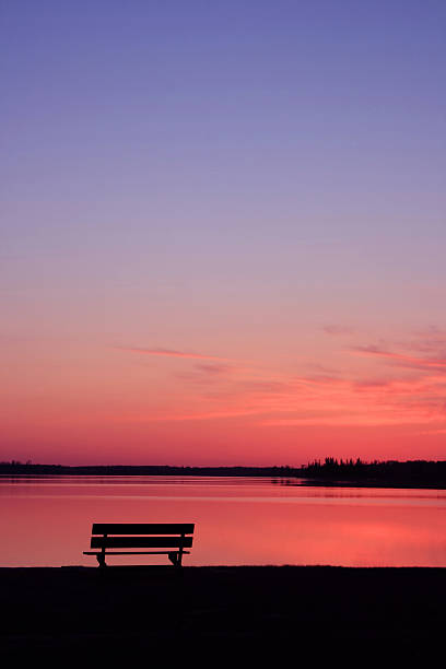 Empty Seat At Sunset stock photo