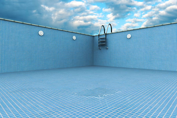 Empty swiming pool stock photo