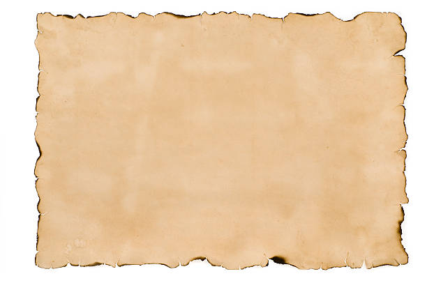 Empty treasure map paper stock photo