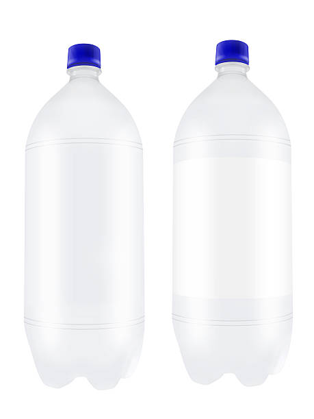 Empty two liter plastic bottles. Empty two liter plastic bottles isolated on white background. Highly detailed illustration. cold drink photos stock pictures, royalty-free photos & images