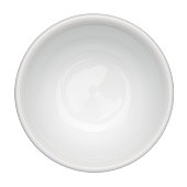 istock Empty, white bowl up against white background 159037459