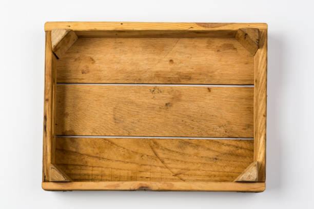 Empty Wooden Container stock photo