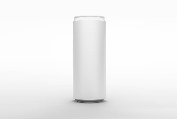 Energy Aluminum Can (front) - clipping paths stock photo