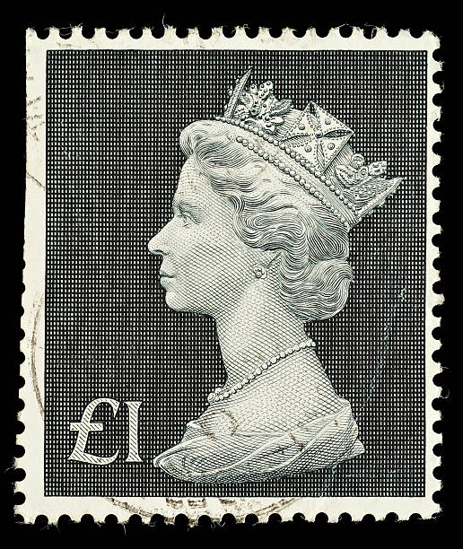inghilterra francobollo postale - queen elizabeth foto e immagini stock